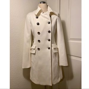 White House black market Ecru Military Trench Coat